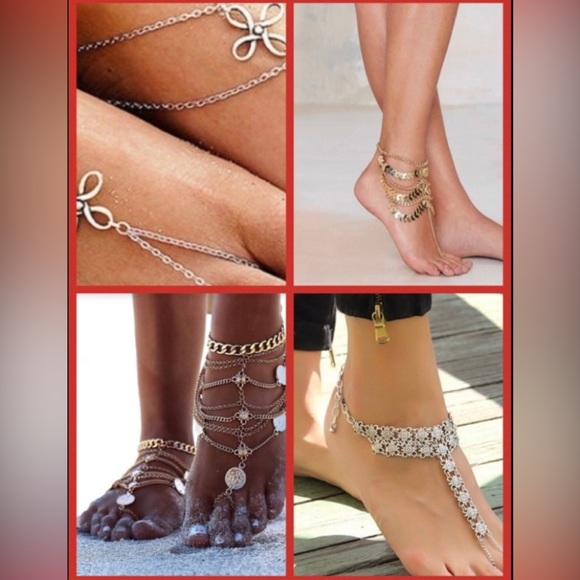 Jewelry - 🌺2layered Flowery Foot jewelry🌺🌷🌺🌷